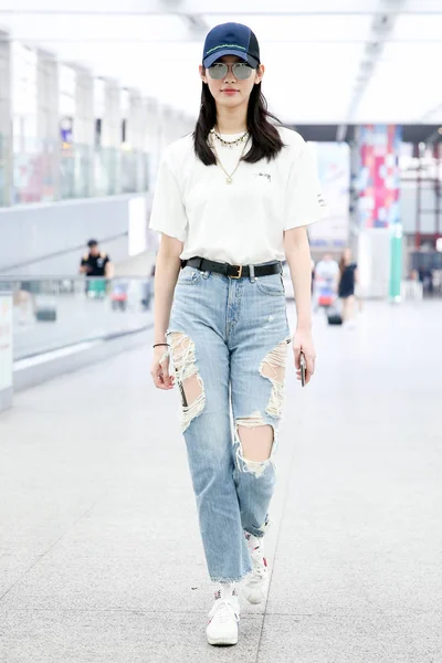 Chinees Model Mengyao Beter Bekend Als Ming Afgebeeld Beijing Capital — Stockfoto