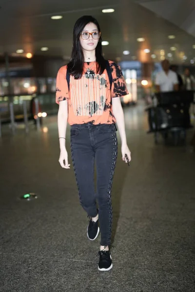 Chinese Supermodel Mengyao Beter Bekend Als Ming Afgebeeld Beijing Capital — Stockfoto