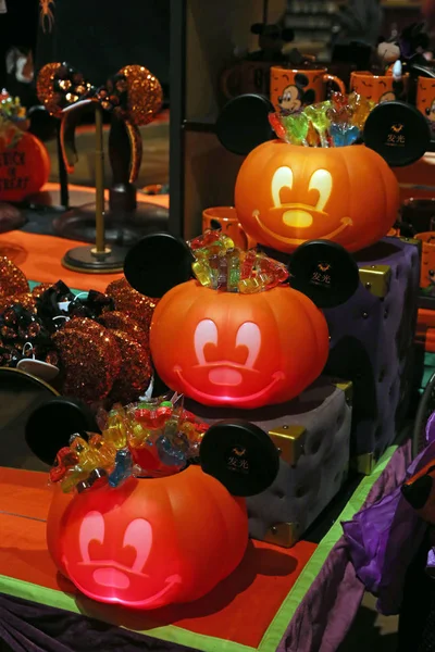 Halloween Tema Objekt Till Salu Butik Shanghai Disney Land För — Stockfoto