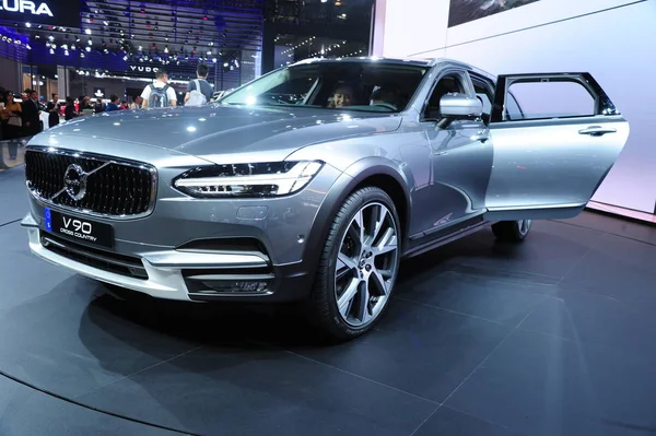 Vehículo Volvo V90 Está Exhibición Durante 17ª Exposición Internacional Industria — Foto de Stock