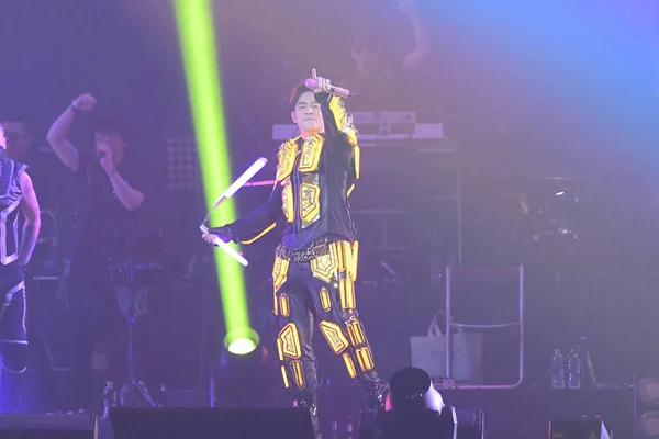 Tayvanlı Şarkıcı Jay Chou Taipei Konserinde Invincible Dünya Gezisi Sırasında — Stok fotoğraf