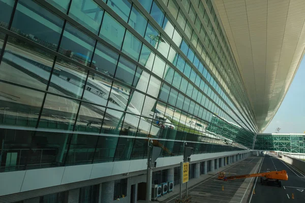 Vista Recém Construído Terminal Aeroporto Internacional Wuhan Tianhe Para Iniciar — Fotografia de Stock