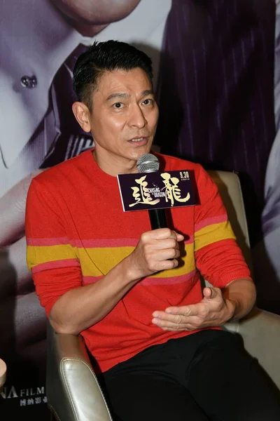 Hong Kong Acteur Andy Lau Woont Een Persconferentie Zijn Nieuwe — Stockfoto