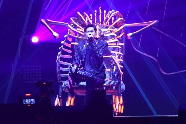 Cantante Taiwanés Jay Chou Actúa Segundo Concierto Taipei Durante Gira — Foto de Stock