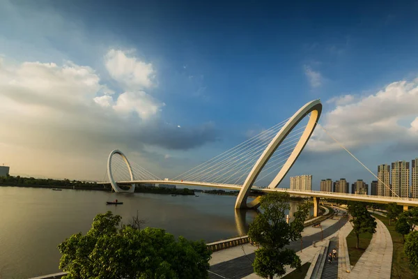 Scenérie Most Pro Pěší Názvem Nanjing Eye Nanjing City Východní — Stock fotografie