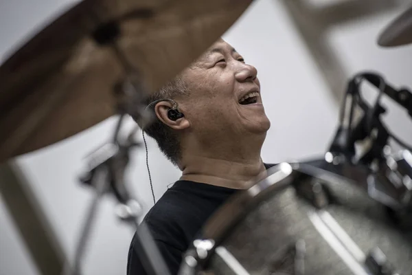 Banda Rock China Black Panther Participa Ensayo Para Concierto Con — Foto de Stock