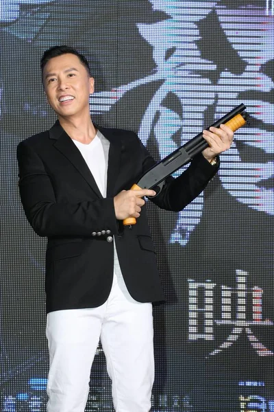 Acteur Hongkongais Donnie Yen Assiste Une Première Pour Son Nouveau — Photo