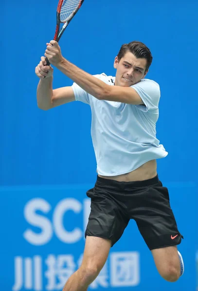 Taylor Fritz Van Amerika Keert Terug Een Schot Naar Aisam — Stockfoto