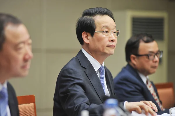 Xiang Junbo Następnie Przewodniczący Chin Komisja Regulacyjna Circ Uczęszcza Konferencji — Zdjęcie stockowe