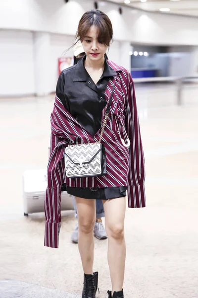 Taiwanees Zangeres Jolin Tsai Afgebeeld Beijing Capital International Airport Beijing — Stockfoto