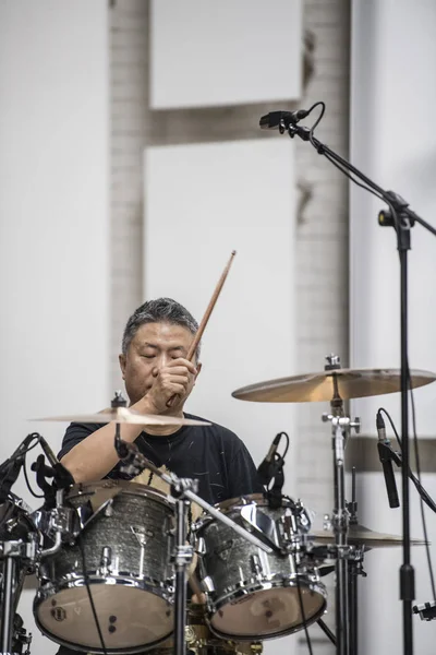 Banda Rock China Black Panther Participa Ensayo Para Concierto Con — Foto de Stock