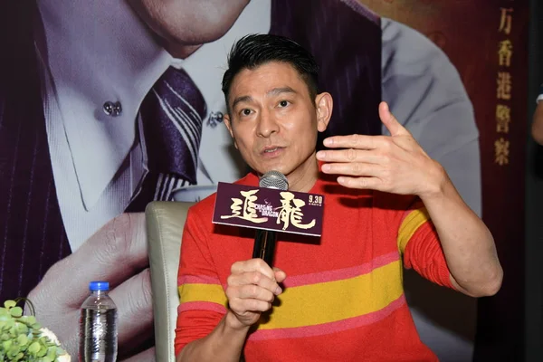Hong Kong Acteur Andy Lau Woont Een Persconferentie Zijn Nieuwe — Stockfoto