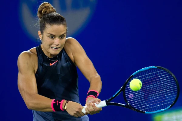 Maria Sakkari Grecia Devuelve Una Oportunidad Alize Cornet Francia Partido — Foto de Stock