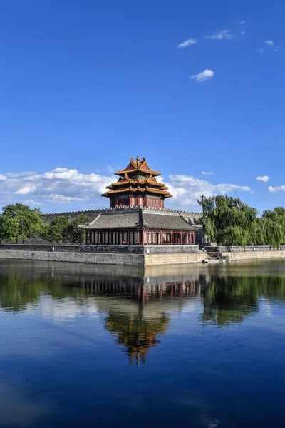2017年8月6日 在中国北京 故宫博物院 又称紫禁城 的炮塔景观 — 图库照片