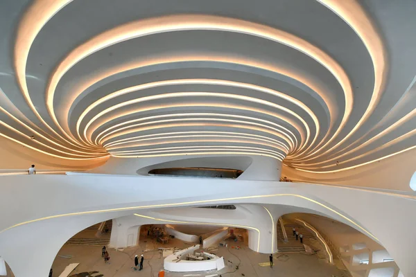 Внутрішній Вигляд Великого Театру Під Будівництво Чанша Meixihu Міжнародного Культури — стокове фото