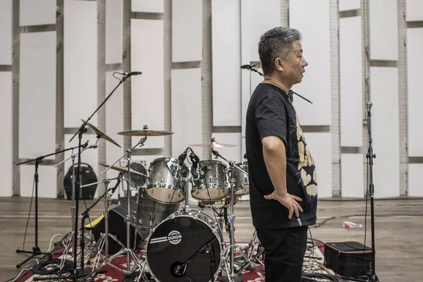 Banda Rock China Black Panther Participa Ensayo Para Concierto Con — Foto de Stock