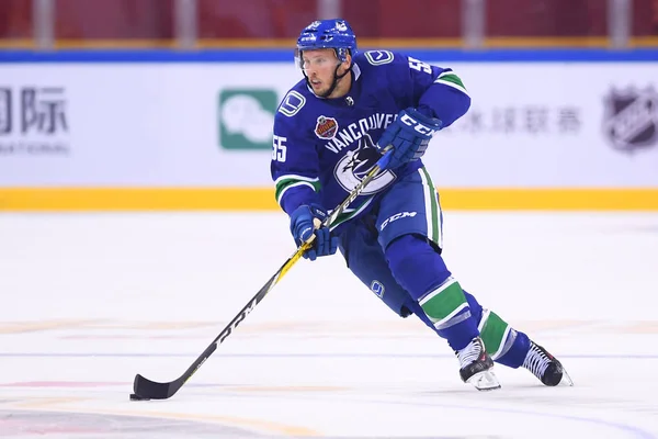 Alex Biega Vancouver Canucks Compete Contra Los Angeles Kings Durante — Fotografia de Stock