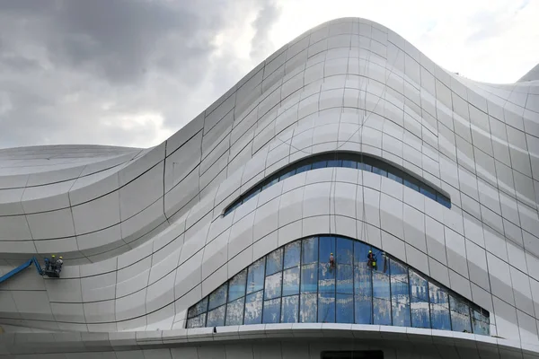 Grand Tiyatro Yapım Aşamasında Changsha Meixihu Uluslararası Kültür Sanat Merkezi — Stok fotoğraf