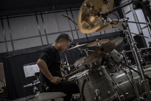 Banda Rock China Black Panther Participa Ensayo Para Concierto Con — Foto de Stock