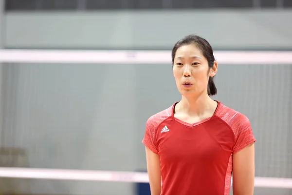 Chinese Volleyball Player Zhu Ting Takes Part Training Session Fivb — Stock Photo, Image