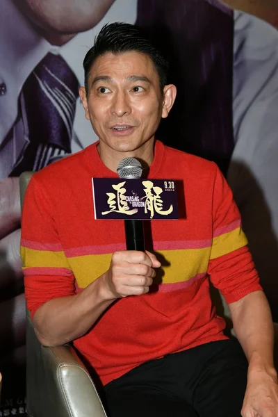 Hong Kong Acteur Andy Lau Woont Een Persconferentie Zijn Nieuwe — Stockfoto