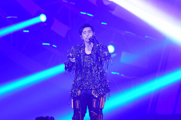Tajvani Énekes Jay Chou Végzi Taipei Koncerten Legyőzhetetlen World Tour — Stock Fotó