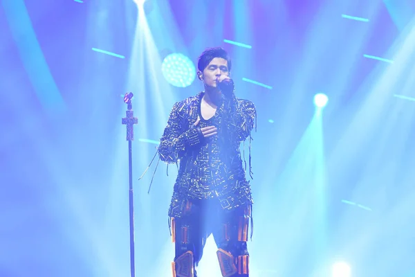 Taiwanesiska Sångaren Jay Chou Utför Taipei Konserten Hans Invincible World — Stockfoto