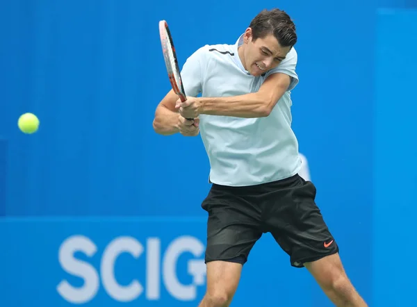 Taylor Fritz América Devuelve Una Oportunidad Aisam Haq Qureshi Pakistán — Foto de Stock