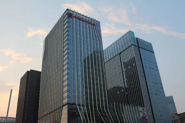 Plik Widok Hotelu Wanda Realm Wuhan Wuhan Centralnej Chińskiej Prowincji — Zdjęcie stockowe