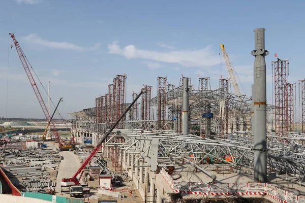 View Construction Site New Beijing Airport Beijing Daxing International Airport — Stock Photo, Image