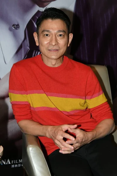 Hong Kong Aktor Andy Lau Uczęszcza Konferencji Prasowej Promowania Swojego — Zdjęcie stockowe