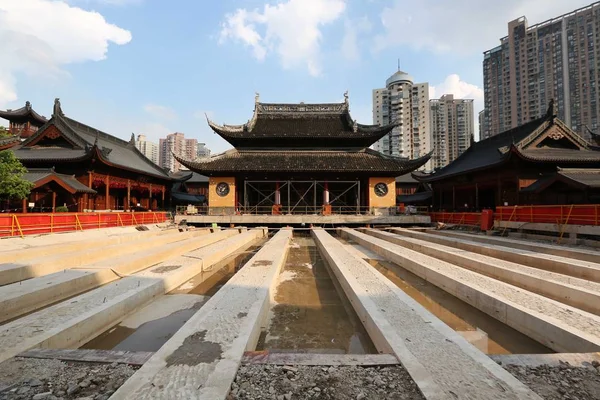 Uitzicht Grote Zaal Van Jade Boeddha Tempel Van Shanghai Meter — Stockfoto