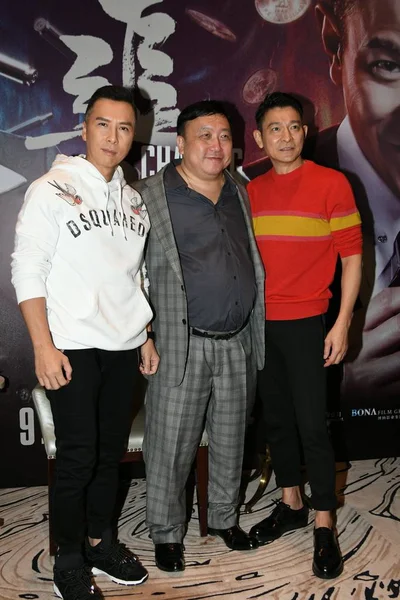 Esquerda Ator Hong Kong Donnie Yen Diretor Wong Jing Ator — Fotografia de Stock