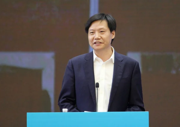 Lei Jun Πρόεδρος Και Διευθύνων Σύμβουλος Της Xiaomi Τεχνολογίας Και — Φωτογραφία Αρχείου