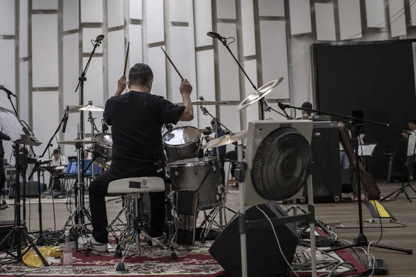 Banda Rock China Black Panther Participa Ensayo Para Concierto Con — Foto de Stock