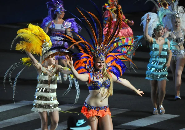 Artistas Países Apresentam Durante Ensaio Geral Para Cerimônia Abertura Festival — Fotografia de Stock