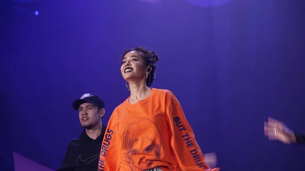 Piosenkarka Jolin Tsai Wykonuje Podczas Koncertu Okazji Lecia Kuayue Express — Zdjęcie stockowe