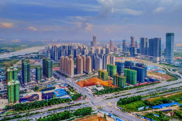 Luchtfoto Van Residentiële Gebouwen Nanning City Zuid China Guangxi Autonome — Stockfoto