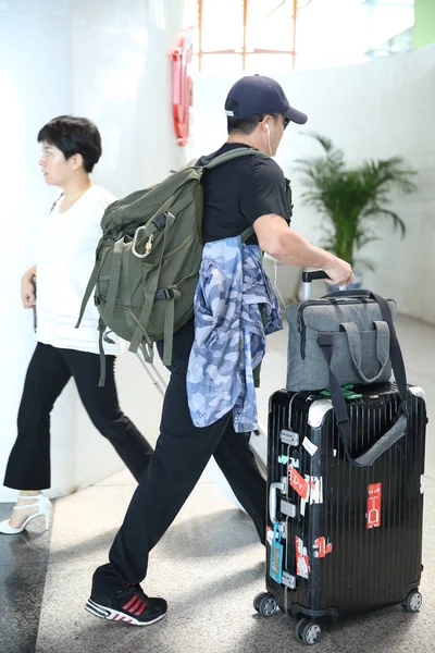 Chinese Actor Director Jason Jing Pictured Beijing Capital International Airport — Stock Photo, Image