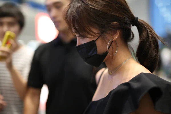 Cantante Taiwanese Jolin Tsai Visto Una Scollatura Obliqua Senza Maniche — Foto Stock