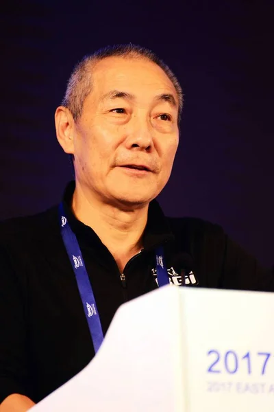 Wang Jian Przewodniczącego Bgi Genomika Ltd Dostarcza Przemówienie Podczas Huangdao — Zdjęcie stockowe