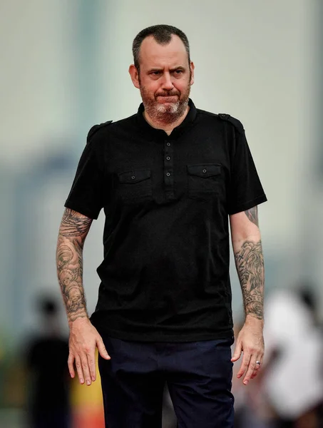 Mark Williams Wales Chega Tapete Vermelho Para Torneio Snooker Campeonato — Fotografia de Stock