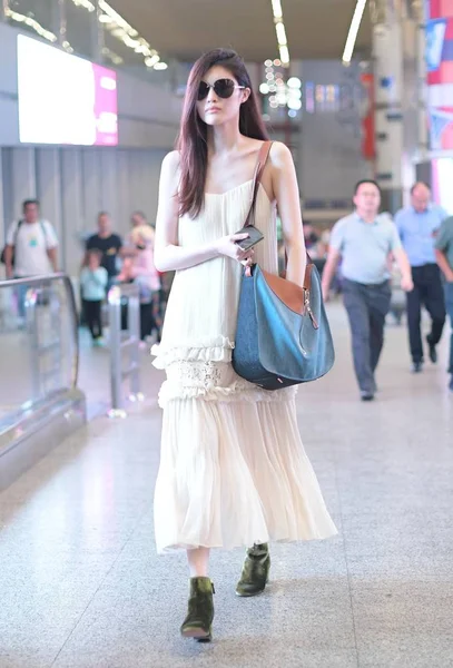 Čínský Model Sui Obrázcích Beijing Capital International Airport Pekingu Čína — Stock fotografie