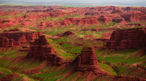 Paisagem Danxia Landform Pingshan Lake Área Cênica Cidade Zhangye Noroeste — Fotografia de Stock