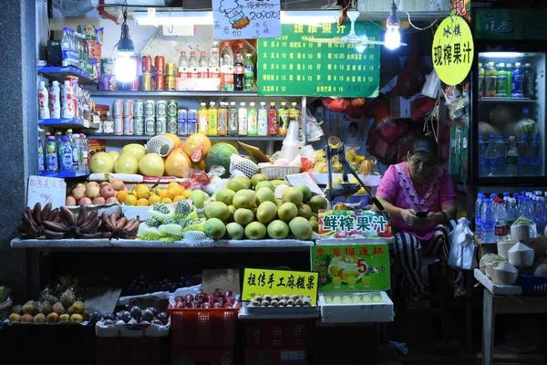 Utsikt Över Frukt Butik Gulangyu Xiamen City Sydöstra Kinas Fujian — Stockfoto