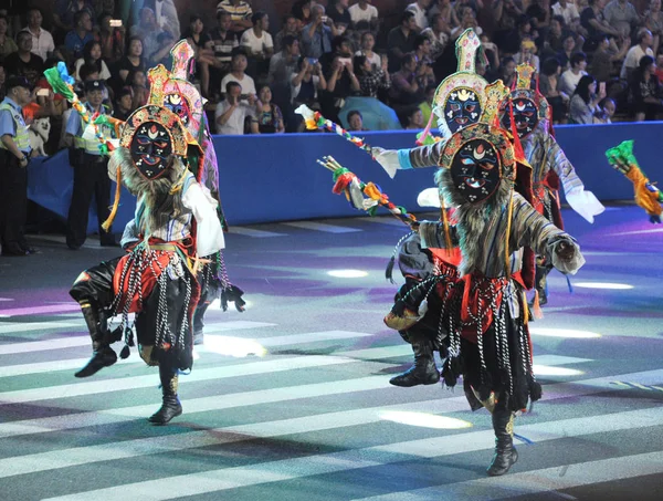 Artistas Países Apresentam Durante Ensaio Geral Para Cerimônia Abertura Festival — Fotografia de Stock