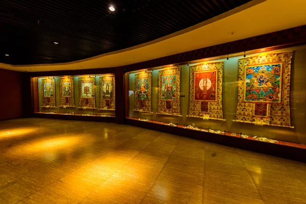 Внутренний Вид Китайского Колеса Фортуны Известного Самое Большое Мире Молитвенное — стоковое фото