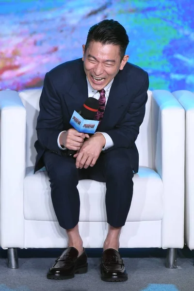 Гонконгский Певец Актер Энди Лау Принял Участие Пресс Конференции Посвященной — стоковое фото