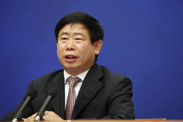 Yang Jiacai Biträdande Ordförande China Banking Regulatory Commission Cbrc Deltar — Stockfoto