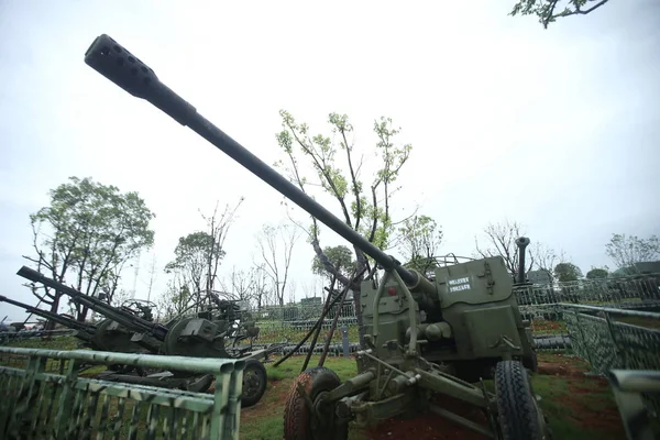 Een Type Zware Luchtafweergeschut Van Chinese Pla Volkeren Bevrijdingsleger Luchtmacht — Stockfoto